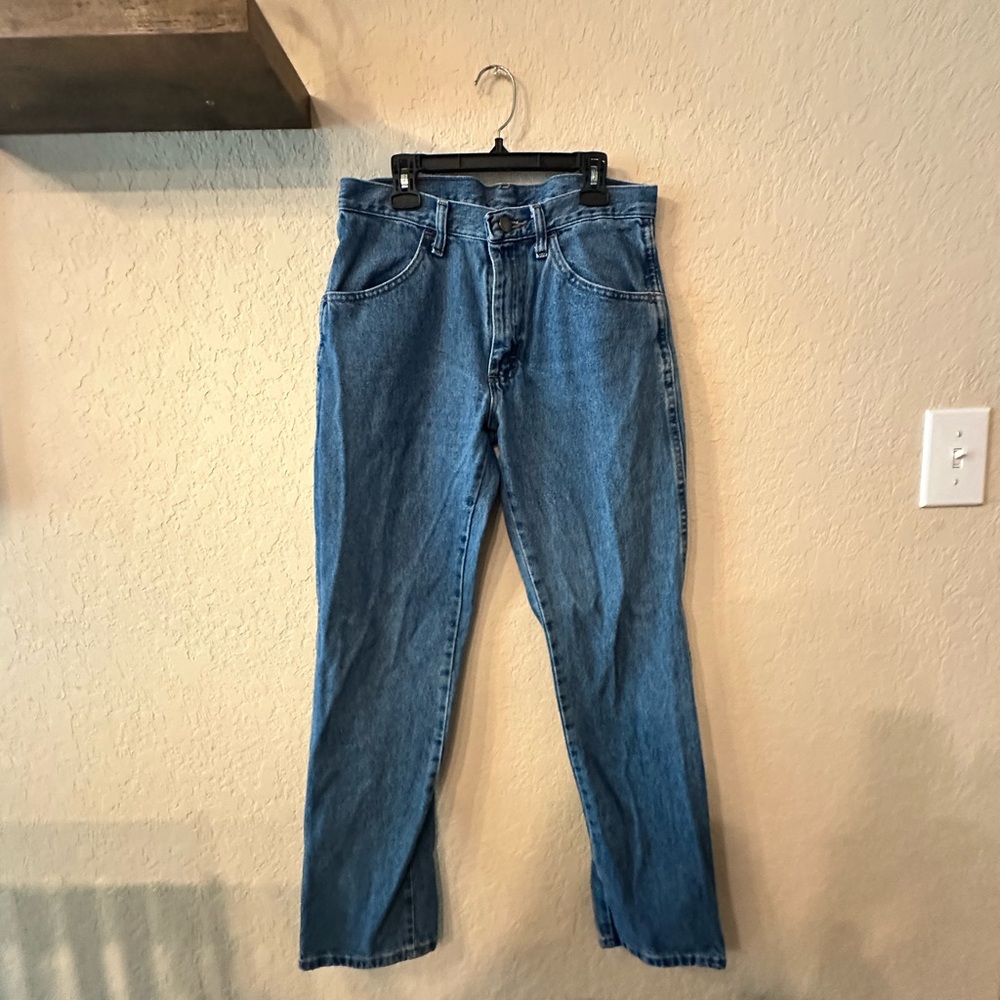 Rustler Men's Straight Blue Jeans
